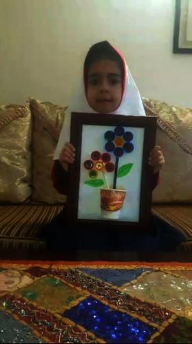کاردستی دانش آموز کلاس اول با مواد بازیافتی